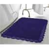 imageLaura Ashley Crochet Cotton 17x2421x34 in 2Piece Bath Rug Set Light GreyIndigo