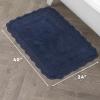 imageLaura Ashley Crochet Cotton 17x2421x34 in 2Piece Bath Rug Set Light GreyIndigo