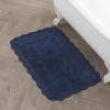 imageLaura Ashley Crochet Cotton 17x2421x34 in 2Piece Bath Rug Set Light GreyIndigo