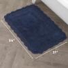 imageLaura Ashley Crochet Cotton 17x2421x34 in 2Piece Bath Rug Set Light GreyIndigo
