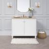 imageLaura Ashley Crochet Cotton 17x2421x34 in 2Piece Bath Rug Set Light GreyIvory