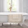 imageLaura Ashley Crochet Cotton 17x2421x34 in 2Piece Bath Rug Set Light GreyLinen