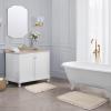 imageLaura Ashley Crochet Cotton 17x2421x34 in 2Piece Bath Rug Set Light GreyLinen
