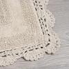 imageLaura Ashley Crochet Cotton 17x2421x34 in 2Piece Bath Rug Set Light GreyLinen