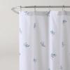 imageLaura Ashley Home  Shower Curtain Stylish Cotton Bathroom Decor Elegant Floral Home Decor Adelina White 72quot x 72quotFlora Blue