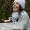 imageLaura Ashley Ladies Rabbit Plush Cross Band SlippersGrey