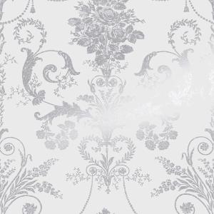 imageLaura Ashley Josette Metallic Silver Wallpaper