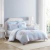 imageLaura Ashley  Comforter Set Super Soft Bedding with Matching Shams Includes Bonus Throw Pillow Covers Chic Room Decor Hope Patchwork Blue FullQueenTwin
