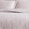 imageLaura Ashley  FullQueen Quilt Set Breathable Premium Cotton Bedding with Matching Shams Super Soft Floral Bedding Essentials Leona Flower Red FullQueenMarta Stripe Pink