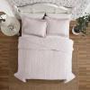 imageLaura Ashley  FullQueen Quilt Set Breathable Premium Cotton Bedding with Matching Shams Super Soft Floral Bedding Essentials Leona Flower Red FullQueenMarta Stripe Pink