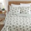 imageLaura Ashley  FullQueen Quilt Set Elegant Lightweight Bedding with Matching Shams Super Soft and Cozy Home Decor Portland Floral Green FullQueenPortland Floral Green