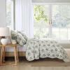 imageLaura Ashley  FullQueen Quilt Set Elegant Lightweight Bedding with Matching Shams Super Soft and Cozy Home Decor Portland Floral Green FullQueenPortland Floral Green