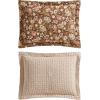 imageLaura Ashley  FullQueen Quilt Set Reversible Cotton Bedding with Matching Shams Lightweight Home Decor for All Seasons Marta Brown FullQueenMarta Brown