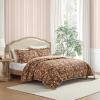 imageLaura Ashley  FullQueen Quilt Set Reversible Cotton Bedding with Matching Shams Lightweight Home Decor for All Seasons Marta Brown FullQueenMarta Brown
