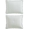 imageLaura Ashley  FullQueen Quilt Set Simple Comfortable and Breathable Bedding with Matching Shams Super Soft and Cozy Home Decor Oxford Stripe Green FullQueenOxford Stripe Green