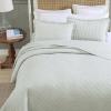 imageLaura Ashley  FullQueen Quilt Set Simple Comfortable and Breathable Bedding with Matching Shams Super Soft and Cozy Home Decor Oxford Stripe Green FullQueenOxford Stripe Green