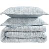 imageLaura Ashley  FullQueen Quilt Set Textured Seersucker Bedding with Matching Shams Reversible Bedding Essentials Amberly Blue FullQueenAmberly Blue