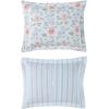 imageLaura Ashley  Quilt Set Super Soft Bedding with Matching Shams Includes Bonus Throw Pillow Chic Room Decor Emilie Blue FullQueenEmilie Blue