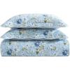 imageLaura Ashley  Quilt Set Super Soft Bedding with Matching Shams Scalloped Edge Design Peony Garden Blue FullQueenFullQueen