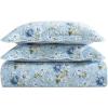 imageLaura Ashley  Quilt Set Super Soft Bedding with Matching Shams Scalloped Edge Design Peony Garden Blue FullQueenKing