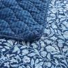imageLaura Ashley  Quilt Set Super Soft Fabric Bedding with Matching Shams ToileInspired Print Floral Home Essentials Elaina Blue FullQueenBlue