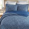 imageLaura Ashley  Quilt Set Super Soft Fabric Bedding with Matching Shams ToileInspired Print Floral Home Essentials Elaina Blue FullQueenBlue