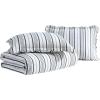 imageLaura Ashley  Quilt Set Super Soft ampamp Prewashed Bedding with Matching Shams Modern Design with Scallop Edges Cozy Home Essentials Stripe Perfection Grey FullQueenGrey