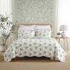 imageLaura Ashley  FullQueen Quilt Set Elegant Lightweight Bedding with Matching Shams Super Soft and Cozy Home Decor Portland Floral Green FullQueenPortland Floral Green