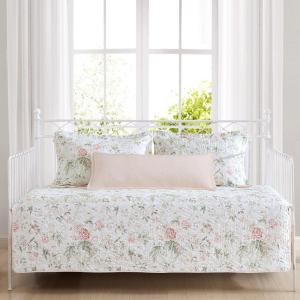 imageLaura Ashley  Daybed Set Lightweight Bedding with Matching Shams ampamp Pillow Cover Home Decor for All Seasons Breezy Floral Pink Daybed