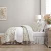 imageLaura Ashley  FullQueen Comforter Set Super Soft Cotton Bedding with Matching Sham Botanical Design Vintage Bed Essentials Bramble Floral Pink FullQueenBramble Floral Beige