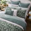 imageLaura Ashley  FullQueen Comforter Set Super Soft Cotton Bedding with Matching Sham Botanical Design Vintage Bed Essentials Bramble Floral Pink FullQueenBramble Floral Green
