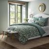 imageLaura Ashley  FullQueen Comforter Set Super Soft Cotton Bedding with Matching Sham Botanical Design Vintage Bed Essentials Bramble Floral Pink FullQueenBramble Floral Green