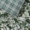 imageLaura Ashley  FullQueen Comforter Set Super Soft Cotton Bedding with Matching Sham Botanical Design Vintage Bed Essentials Bramble Floral Pink FullQueenBramble Floral Green