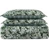 imageLaura Ashley  FullQueen Comforter Set Super Soft Cotton Bedding with Matching Sham Botanical Design Vintage Bed Essentials Bramble Floral Pink FullQueenBramble Floral Green