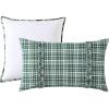 imageLaura Ashley  FullQueen Comforter Set Super Soft Cotton Bedding with Matching Sham Botanical Design Vintage Bed Essentials Bramble Floral Pink FullQueenBramble Floral Green