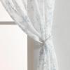 imageLaura Ashley Barnette Window Curtains with Rod Pocket 84inch Length 4 Panels Set SemiSheer Light Filtering BlueBlue