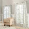 imageLaura Ashley Barnette Window Curtains with Rod Pocket 84inch Length 4 Panels Set SemiSheer Light Filtering BlueGreen