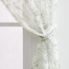 imageLaura Ashley Barnette Window Curtains with Rod Pocket 84inch Length 4 Panels Set SemiSheer Light Filtering BlueGreen