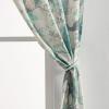 imageLaura Ashley Belvedere Window Curtains with Rod Pocket 84inch Length 2 Panels Set Canvas Light Filtering Light BlueLight Blue