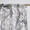 imageLaura Ashley Belvedere Window Curtains with Rod Pocket 84inch Length 2 Panels Set Canvas Light Filtering Light BluePeacock