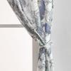 imageLaura Ashley Belvedere Window Curtains with Rod Pocket 84inch Length 2 Panels Set Canvas Light Filtering Light BlueWhite