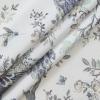 imageLaura Ashley Belvedere Window Curtains with Rod Pocket 84inch Length 2 Panels Set Canvas Light Filtering Light BlueWhite