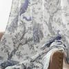 imageLaura Ashley Belvedere Window Curtains with Rod Pocket 84inch Length 2 Panels Set Canvas Light Filtering Light BlueWhite