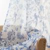 imageLaura Ashley Summer Palace Window Curtains with Rod Pocket 84inch Length 2 Panels Set Sheer Light Filtering Blue38W x 96L Pack of 2