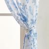 imageLaura Ashley Summer Palace Window Curtains with Rod Pocket 84inch Length 2 Panels Set Sheer Light Filtering Blue38W x 96L Pack of 2