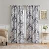 imageLaura Ashley Belvedere Window Curtains with Rod Pocket 84inch Length 2 Panels Set Canvas Light Filtering Light BluePeacock