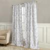 imageLaura Ashley Hydrangea Window Curtains with Rod Pocket 84inch Length 2 Panels Set Canvas Light Filtering Taupe38W x 96L Pack of 2