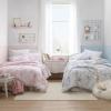 imageLaura Ashley  Twin Bedding Bundle Includes Reversible Comforter with Matching Sham ampamp Cotton Percale Sheet Set Crisp ampamp Cool Floral Dorm Room EssentialsDelphine Mauve Pink