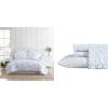 imageLaura Ashley  Twin Bedding Bundle Includes Reversible Comforter with Matching Sham ampamp Ruffled Cotton Percale Sheet Set Crisp ampamp Cool Floral Dorm Room Essentials