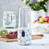 imageLaura Ashley Portable Blender for Smoothies by VQ  Compact Powerful ampamp Easy to use USB Rechargeable Mini Blender for Shakes and Smoothies with 450 mL Bottle  Smoothie Blender for KitchenGymTravelElveden White Portable Smoothie Maker